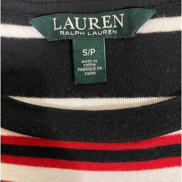 Lauren Ralph Lauren Nautical Preppy Striped Midi T Shirt Knit Dress SZ Small - Picture 13 of 16